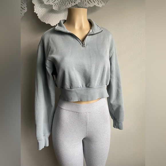 J. Crew Ribbed Ankle High Waisted Pants Leggings Athleisure Tight Loungewear S - Picture 11 of 13